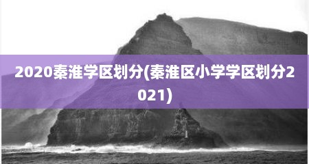 2020秦淮学区划分(秦淮区小学学区划分2021)