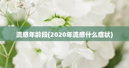 流感年龄段(2020年流感什么症状)