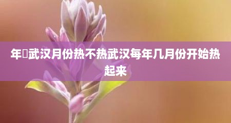 年​武汉月份热不热武汉每年几月份开始热起来