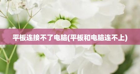 平板连接不了电脑(平板和电脑连不上)