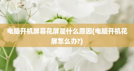 电脑开机屏幕花屏是什么原因(电脑开机花屏怎么办?)