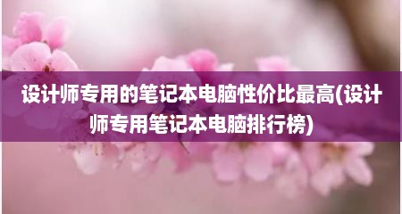 设计师专用的笔记本电脑性价比最高(设计师专用笔记本电脑排行榜)