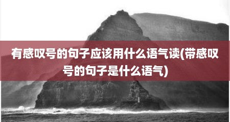 有感叹号的句子应该用什么语气读(带感叹号的句子是什么语气)