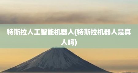 特斯拉人工智能机器人(特斯拉机器人是真人吗)