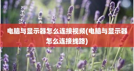 电脑与显示器怎么连接视频(电脑与显示器怎么连接线路)