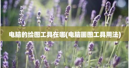 电脑的绘图工具在哪(电脑画图工具用法)