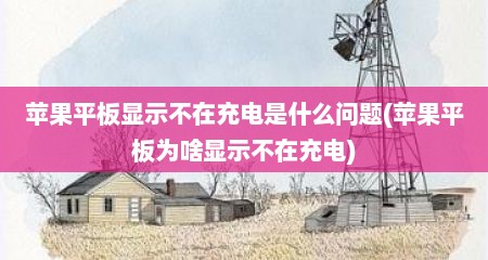 苹果平板显示不在充电是什么问题(苹果平板为啥显示不在充电)