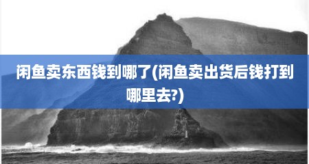 闲鱼卖东西钱到哪了(闲鱼卖出货后钱打到哪里去?)