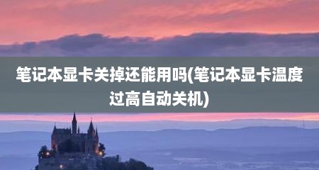 笔记本显卡关掉还能用吗(笔记本显卡温度过高自动关机)