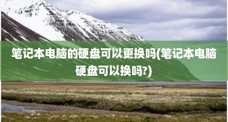 笔记本电脑的硬盘可以更换吗(笔记本电脑硬盘可以换吗?)