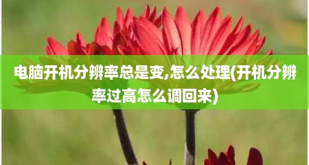 电脑开机分辨率总是变,怎么处理(开机分辨率过高怎么调回来)