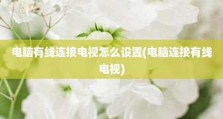 电脑有线连接电视怎么设置(电脑连接有线电视)