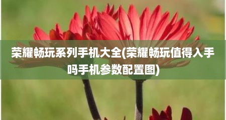 荣耀畅玩系列手机大全(荣耀畅玩值得入手吗手机参数配置图)