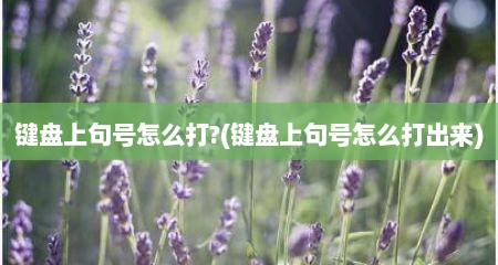 键盘上句号怎么打?(键盘上句号怎么打出来)