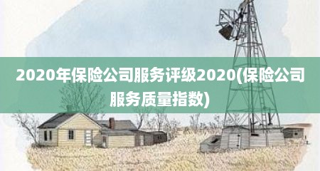 2020年保险公司服务评级2020(保险公司服务质量指数)