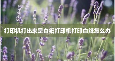 打印机打出来是白纸打印机打印白纸怎么办