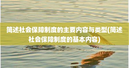 简述社会保障制度的主要内容与类型(简述社会保障制度的基本内容)