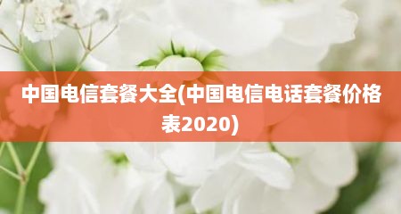 中国电信套餐大全(中国电信电话套餐价格表2020)