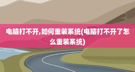 电脑打不开,如何重装系统(电脑打不开了怎么重装系统)