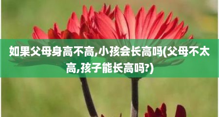 如果父母身高不高,小孩会长高吗(父母不太高,孩子能长高吗?)