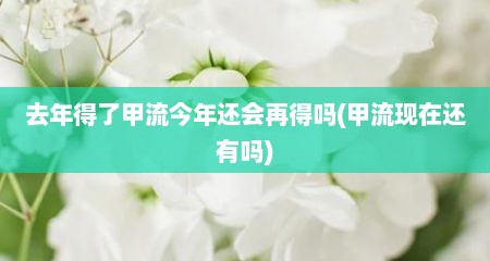 去年得了甲流今年还会再得吗(甲流现在还有吗)