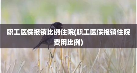 职工医保报销比例住院(职工医保报销住院费用比例)