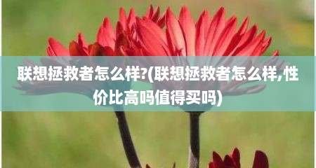 联想拯救者怎么样?(联想拯救者怎么样,性价比高吗值得买吗)