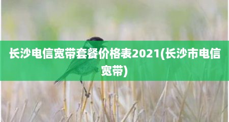 长沙电信宽带套餐价格表2021(长沙市电信宽带)