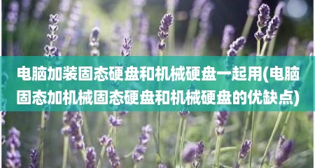 电脑加装固态硬盘和机械硬盘一起用(电脑固态加机械固态硬盘和机械硬盘的优缺点)