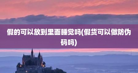 假的可以放到里面睡觉吗(假货可以做防伪码吗)