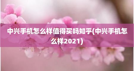 中兴手机怎么样值得买吗知乎(中兴手机怎么样2021)