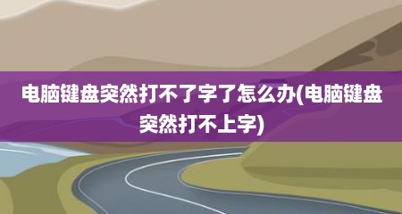 电脑键盘突然打不了字了怎么办(电脑键盘突然打不上字)