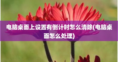 电脑桌面上设置有倒计时怎么清除(电脑桌面怎么处理)