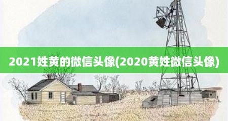 2021姓黄的微信头像(2020黄姓微信头像)