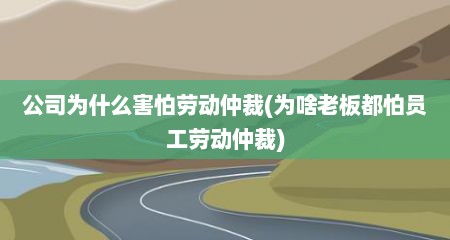 公司为什么害怕劳动仲裁(为啥老板都怕员工劳动仲裁)