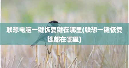 联想电脑一键恢复键在哪里(联想一键恢复键都在哪里)