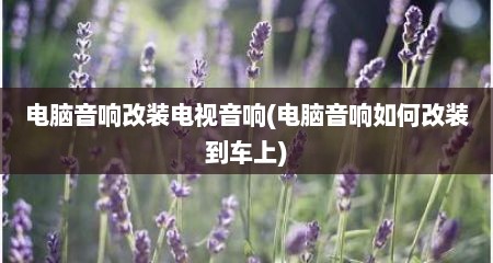 电脑音响改装电视音响(电脑音响如何改装到车上)