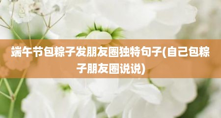 端午节包粽子发朋友圈独特句子(自己包粽子朋友圈说说)