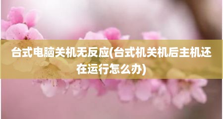 台式电脑关机无反应(台式机关机后主机还在运行怎么办)