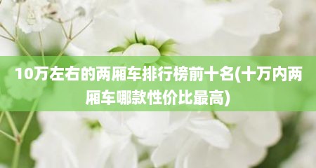 10万左右的两厢车排行榜前十名(十万内两厢车哪款性价比最高)