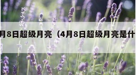 4月8日超级月亮（4月8日超级月亮是什么）