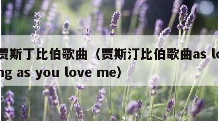 贾斯丁比伯歌曲（贾斯汀比伯歌曲as long as you love me）