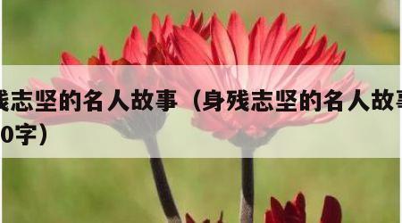 身残志坚的名人故事（身残志坚的名人故事简短50字）