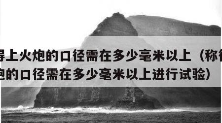 称得上火炮的口径需在多少毫米以上（称得上火炮的口径需在多少毫米以上进行试验）