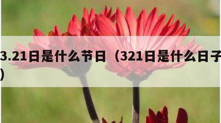 3.21日是什么节日（321日是什么日子）