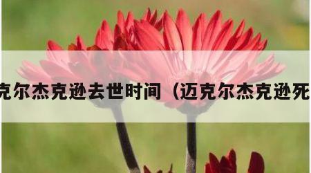 迈克尔杰克逊去世时间（迈克尔杰克逊死因）