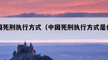 中国死刑执行方式（中国死刑执行方式是什么）