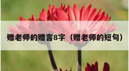 赠老师的赠言8字（赠老师的短句）