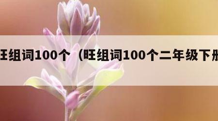 旺组词100个（旺组词100个二年级下册）