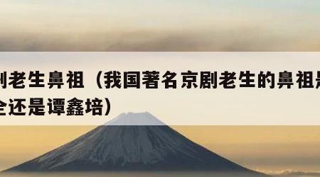 京剧老生鼻祖（我国著名京剧老生的鼻祖是刘宝全还是谭鑫培）